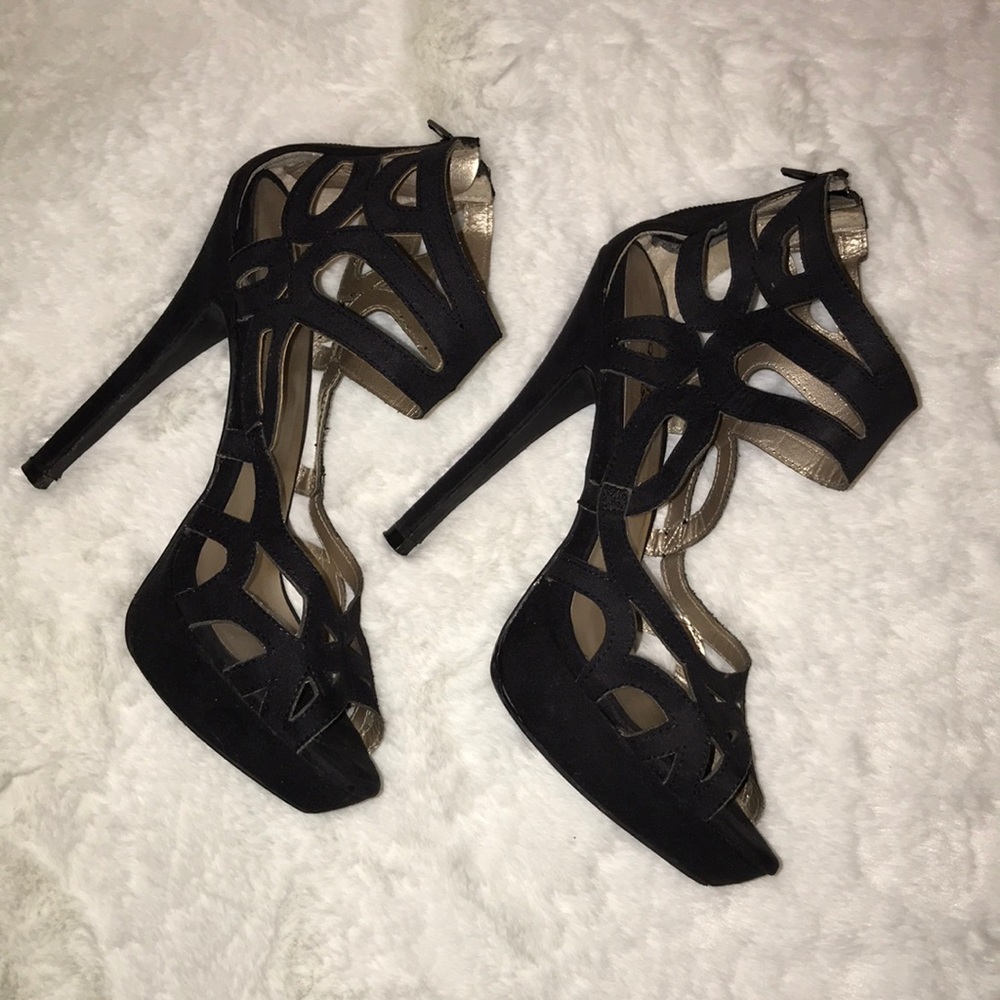 Black Ankle Strap Heels